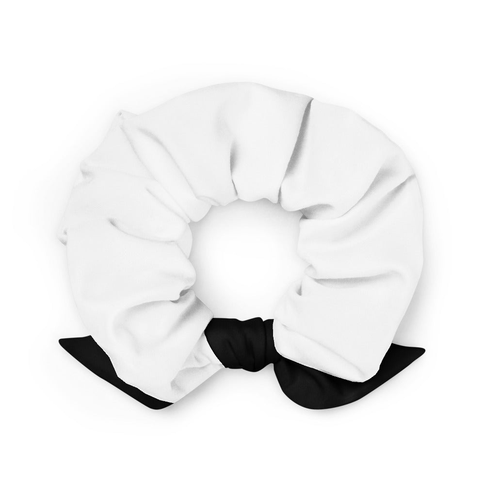 White and Black Staple Scrunchie